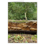 Log Carving Greeting Card