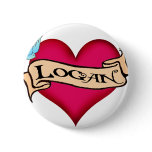 Logan - Custom Heart Tattoo T-shirts & Gifts buttons