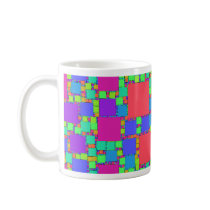 logcolor squares coffee mug