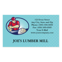 logger forester lumberjack forestry business card