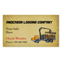 Logging Company Business Cards