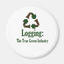 Logging: Green Industry Refrigerator Magnets