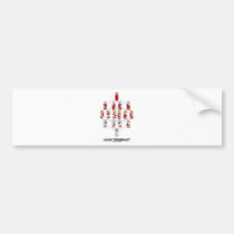 Logic Tesseract (Hasse Diagram) bumper stickers