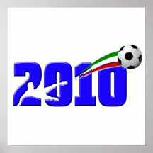 Logo 2010 d'Azzurri du football de l'Italie Posters