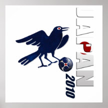 Logo 2010 de défenseurs du football du Japon Japon Posters