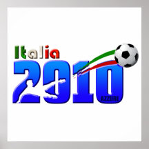 Logo 2010 de l'Italie du football de l'Italie Posters