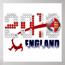 Logo 2010 du football de l'Angleterre pour des pas Affiche