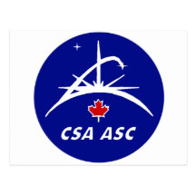 Logo canadien d'agence spatiale carte postale