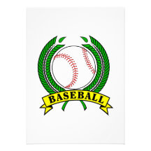Logo de base-ball faire-part personnalisé