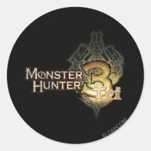 Logo de chasseur de monstre tri autocollants