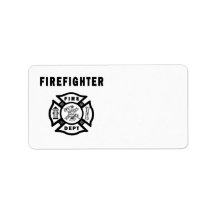 Logo de département du feu de sapeur-pompier étiquettes d’adresse