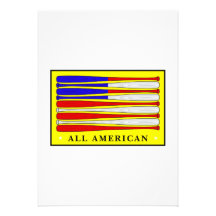 Logo de drapeau de base-ball faire-parts