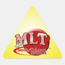 LOGO DE GLOBULES SANGUINS DE TECH DE LABORATOIRE M AUTOCOLLANTS EN TRIANGLE