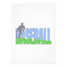 Logo de joueur de baseball faire-parts