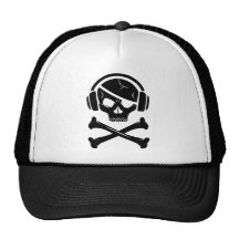 Logo de la piraterie anti-RIAA de pirate de musiqu Casquettes