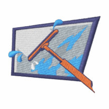 Logo de nettoyage de vitres polo brodé