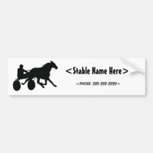 Logo de Standardbred de course d'attelages Autocollants Pour Voiture