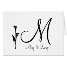 Logo de tulipe de do-it-yourself avec le monogramm carte de vœux