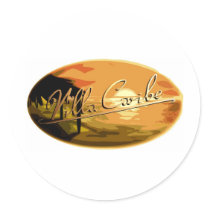 Logo design;Villa Caribe Round Sticker