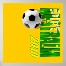 Logo du football de verticale de l'Australie 2010 Posters