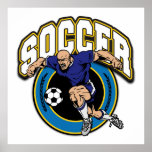 Logo du football des hommes affiche