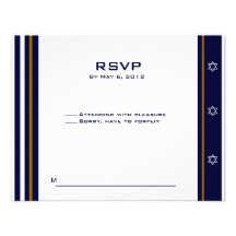 Logo fait sur commande 2 de Mitzvah RSVP de barre  Bristols Personnalisés