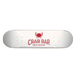 Logo frais de fruits de mer de barre de crabe plateau de skateboard