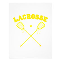 Logo jaune de lacrosse faire-parts