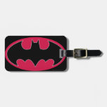 Logo noir rouge de Batman Étiquettes Pour Bagage