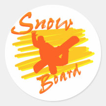 Logo orange de panneau de neige adhésif