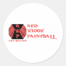 Logo rouge de Paintball de veuve Autocollant