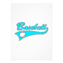 Logo Teal de base-ball Cartons D'invitation Personnalisés