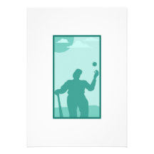 Logo turquoise de base-ball invitations personnalisées