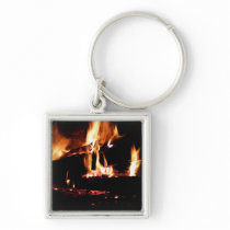 Logs in the Fireplace Keychain
