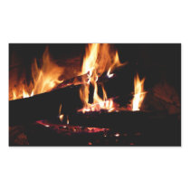 Logs in the Fireplace Sticker