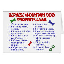 Lois 2 de propriété de CHIEN de MONTAGNE de BERNES Cartes De Vœux