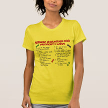 Lois 2 de propriété de CHIEN de MONTAGNE de BERNES T-shirts