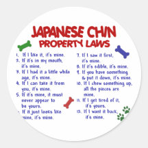 Lois 2 de propriété de CHIN de JAPONAIS Adhésifs Ronds