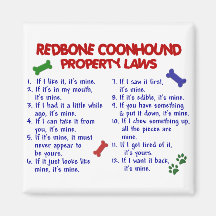 Lois 2 de propriété de COONHOUND de REDBONE Magnets