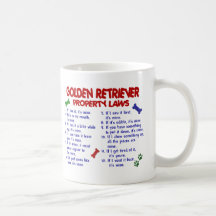Lois 2 de propriété de golden retriever mugs à café