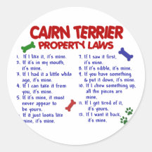 Lois 2 de propriété de TERRIER de CAIRN Adhésifs