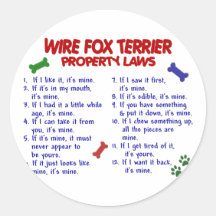 Lois 2 de propriété de TERRIER de RENARD de FIL Autocollants