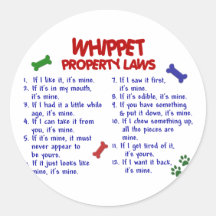 Lois 2 de propriété de WHIPPET Autocollants