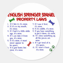 Lois 2 de propriété d'ÉPAGNEUL de SPRINGER ANGLAIS Adhésifs