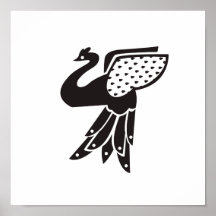 L'oiseau Deco choisit 2/10 (le noir) Affiches