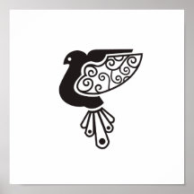 L'oiseau Deco choisit 3/10 (le noir) Posters