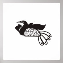 L'oiseau Deco choisit 5/10 (le noir) Posters