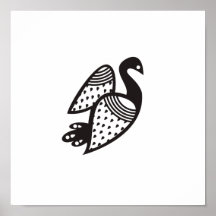 L'oiseau Deco choisit 7/10 (le noir) Affiches