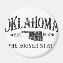 L'Oklahoma - plus tôt l'état Magnets Pour Réfrigérateur