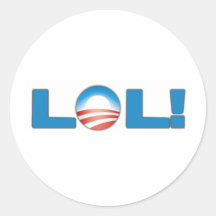 LOL anti Obama Autocollant Rond
